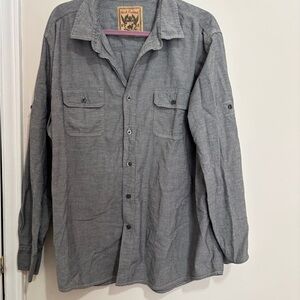 Red Camel Gray Casual Button Down Shirt